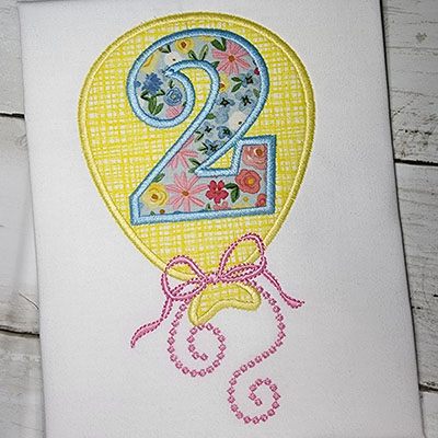 birthday balloon applique 2